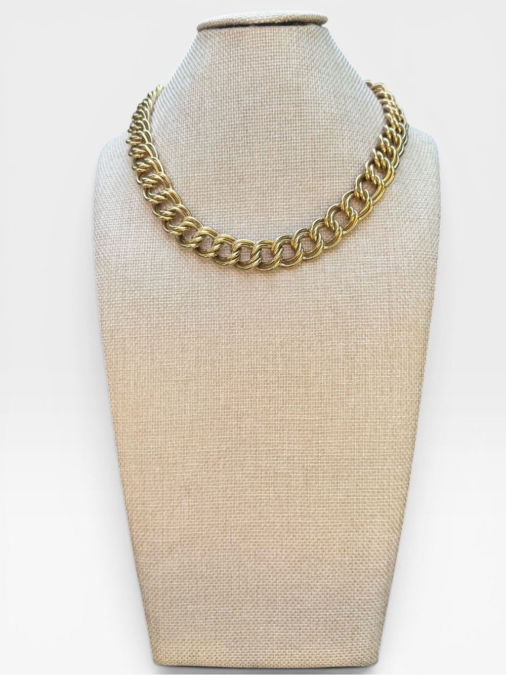 GIVENCHY Vintage Gold Chunky Curb Chain Necklace - Picture 2 of 8